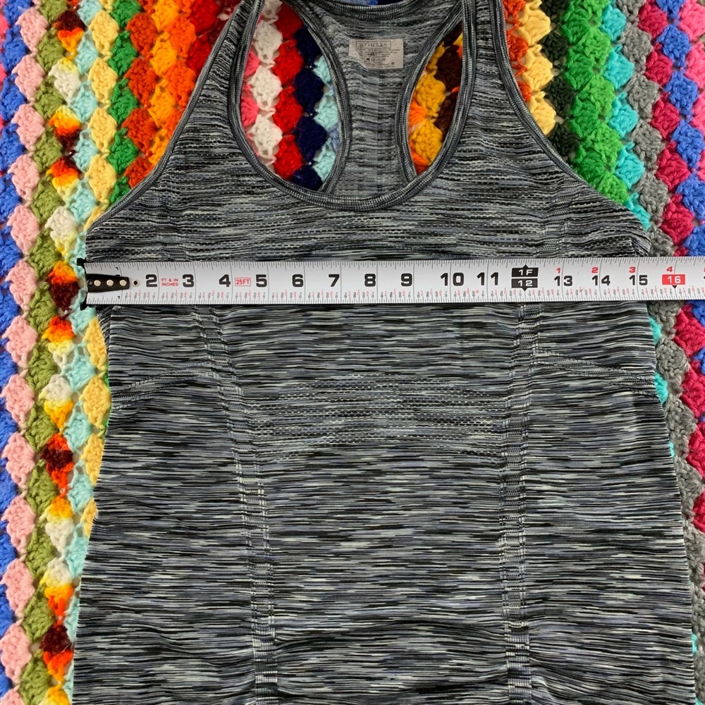 Athleta Fastest Track Space Dye Heather Racerback Rouched Anti-Ride Up W… - Picture 11 of 14